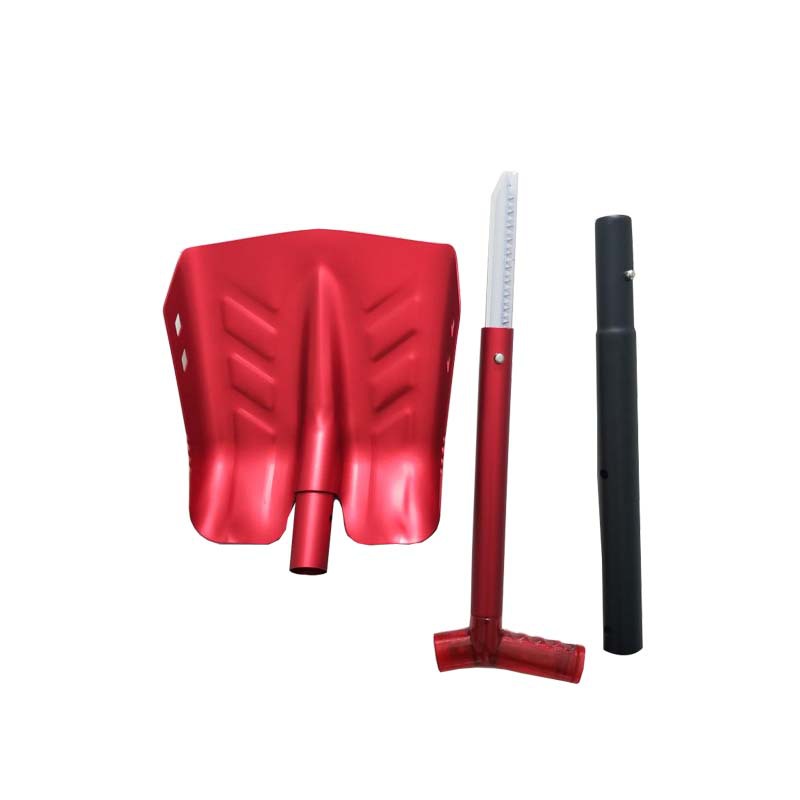 Mayor de aleación de aluminio grande pala de nieve retráctil pala de nieve del coche mango de rotura de hielo Sierra pala de hielo plegable