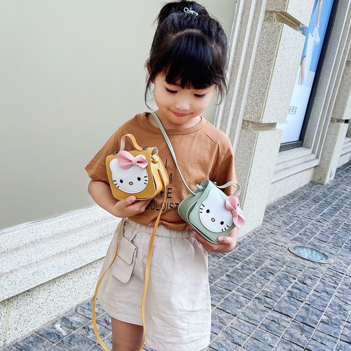 New  Korean Style Cute Cat Children's Small Backpack Mini Crossbody Bag Shoulder Bag Decorative Pocket Money Purse