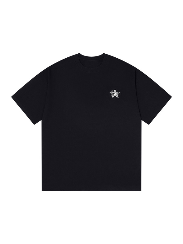 メンズ夏 240 グラム双糸 Tシャツメンズトップトレンディなラウンドネックルーズ多用途カジュアル通気性ボトリングシャツ女性のための|undefined
