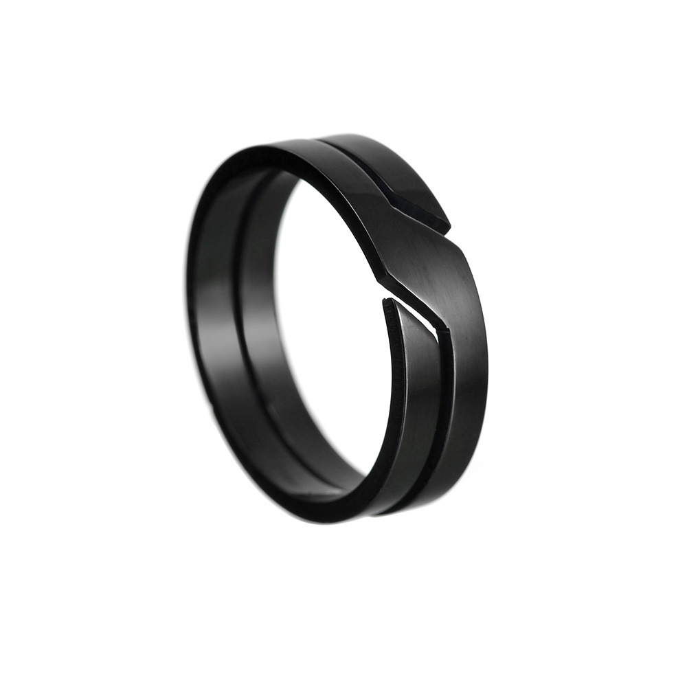 Round Pattern Fashion Round 201 Stainless Steel Plating Gold Plated Unisex Rings