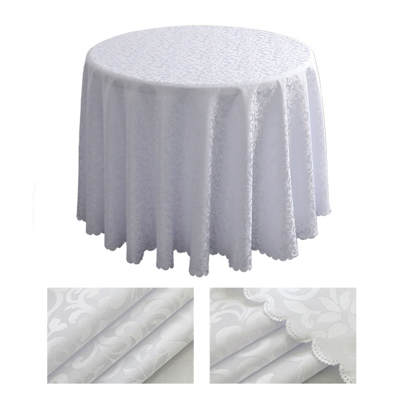 Foreign trade European -style wear -resistant high -temperature table cloth hotel anti -slip wedding banquet house cloth tither round tablecloth