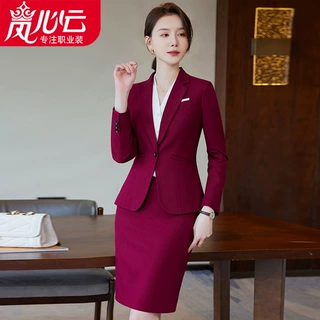 空姐职业装西装正装气质套装裤ol工作服女神范气质高端高级感8065