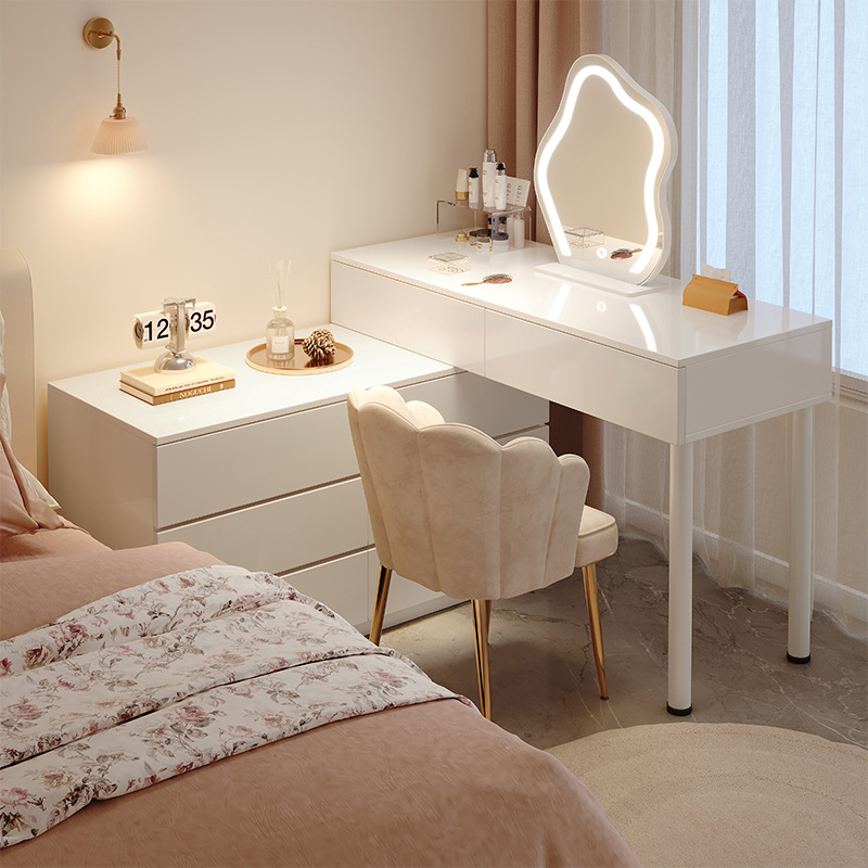 Modern and minimalistic cream dressing table
