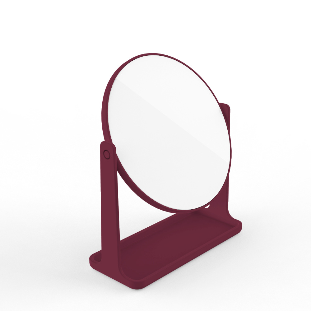 Espejo de maquillaje espejo de escritorio vestidor hogar dormitorio nórdico giratorio simple redondo de un solo lado espejo