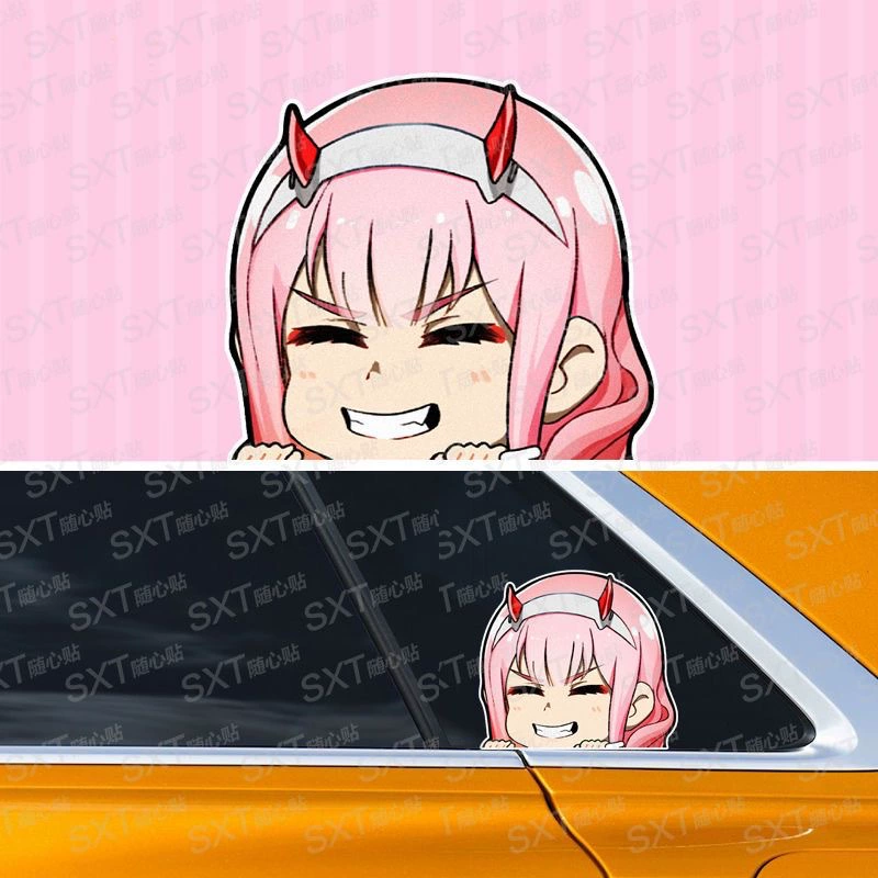 02 Аниме мультфильм второго измерения заглядывает в мотоцикл электрический автомобиль наклейка автомобиля