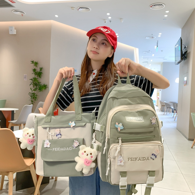 Kleiner und frischer Schulranzen für Damen für Schülerinnen der Mittelstufe, schönes Aussehen, geringes Gewicht_voghion.com