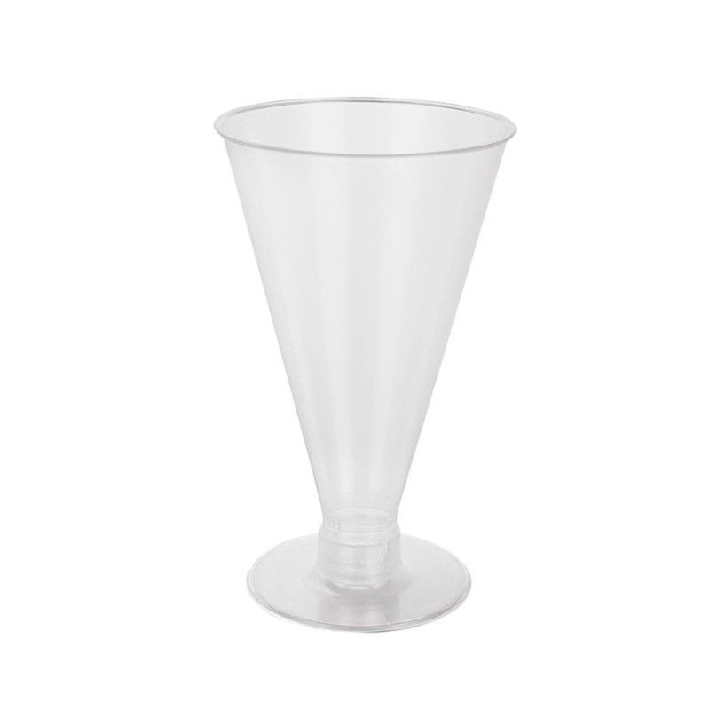 Vasos desechables transparentes para postres con tapa y cuchara, para gelatina y mousse