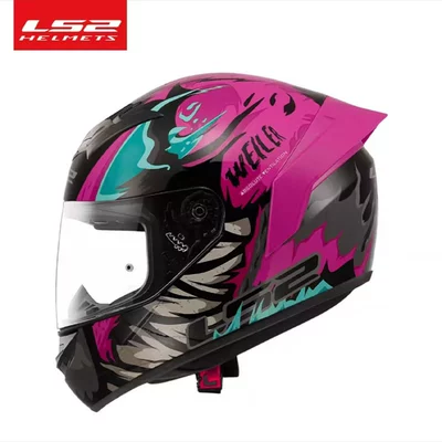 Tail 3C plus size Bluetooth Four: Motosiklet dəbilqələri - l-ff352-black-and-pink-weil-large-rear-wing-version