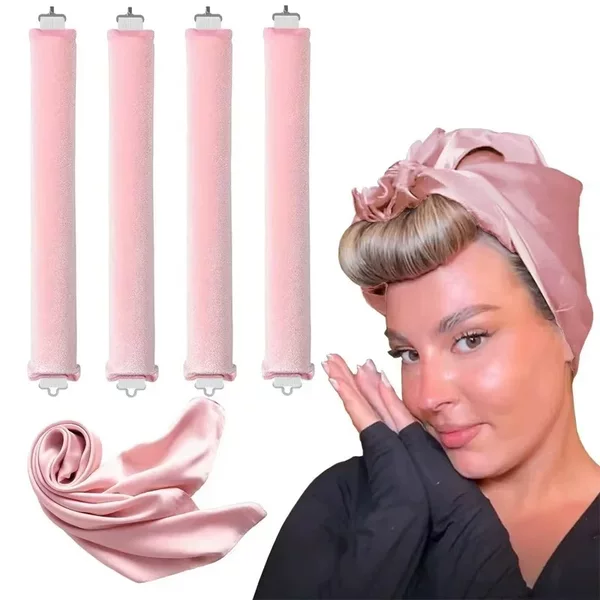 Cross-Border Heat-Free Curling Iron Customized Natural Big Wave Hair Curling Artifact European and American Lazy People Sleeping Curling Artifact Set