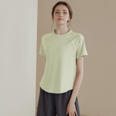 Relaxed Quick-Dry Women's Short-Sleeve T-Shirt Yoga Top Breathable Running Fitness Top Slimming Summer Fitness Clothing