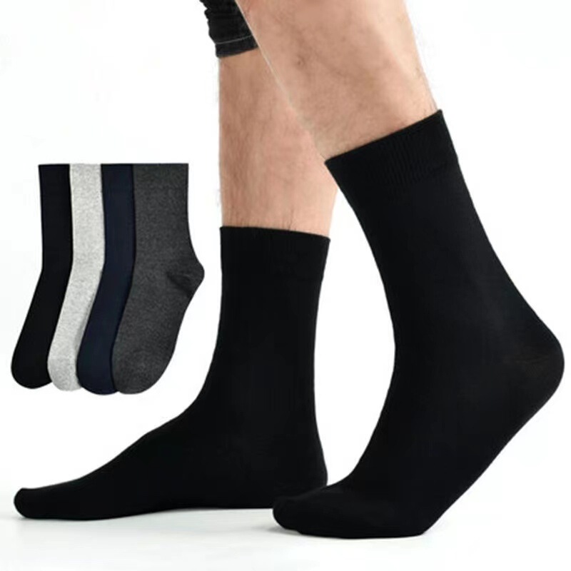 Long Socks Men's Long Thickened Men's Black High Socks Spring and Summer High Waist Men's Socks Long Solid Color Mid-length Socks Long Socks Men's Long Thickened Men's Black High Socks Spring and Summer High Waist Men's Socks Long Solid Color Mid-length Socks