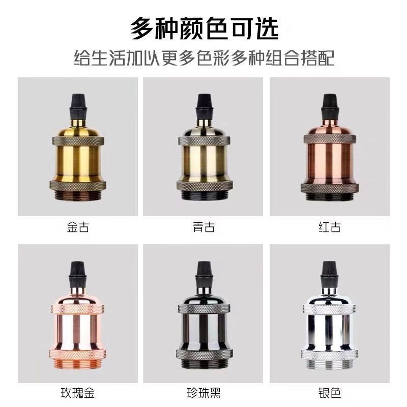 Venta al por mayor nuevo portalámparas retro Edison E27 portalámparas de boca de tornillo grande para decoración portalámparas de araña de bricolaje