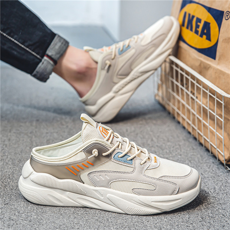 Men's Summer 2024 New Style Versatile Casual Slip-on Loafers with Thick Soles, Youth Breathable Mesh Shoes