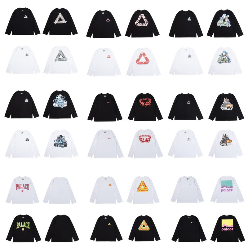 Cross-border foreign trade Europe and the United States tide palace triangle printed high quality men and women leisure all-match short sleeve T-shirt long sleeve