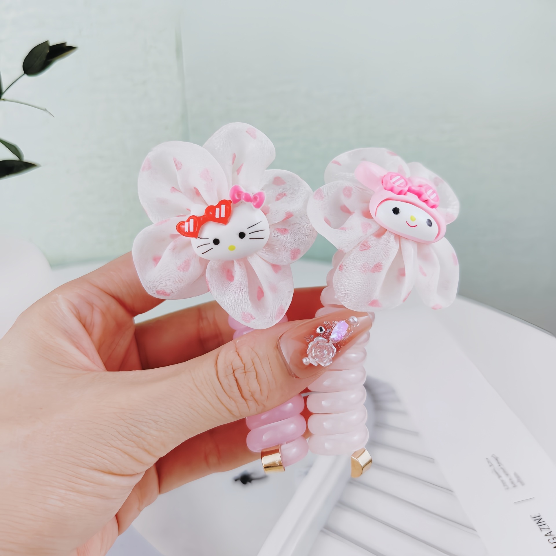 Niños bobinado línea telefónica anillo de cabello chica burbuja trenzada cuerda de cabello de alta elasticidad no daña el cabello 2024 nuevos accesorios para el cabello
