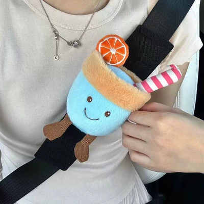 Car Seatbelt Shoulder Pad: Seat belt shoulder pad - orange-soda-seat-belt-shoulder-pads