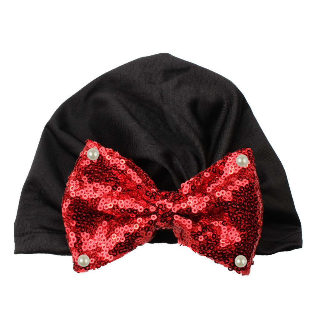 Children Unisex Simple Style Bow Knot Sequins Baby Hat display picture 9