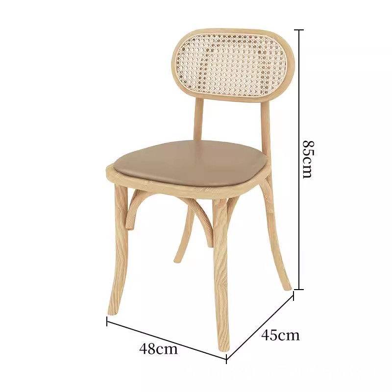 Silla de comedor de madera maciza para restaurante