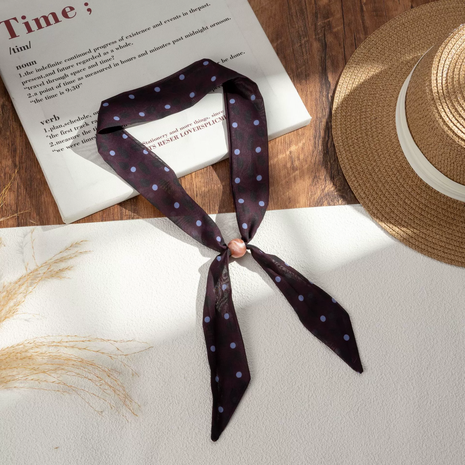 Silk Scarf Hairband (Suhang) long streamer 89×3.8 cm, lightweight gift box option