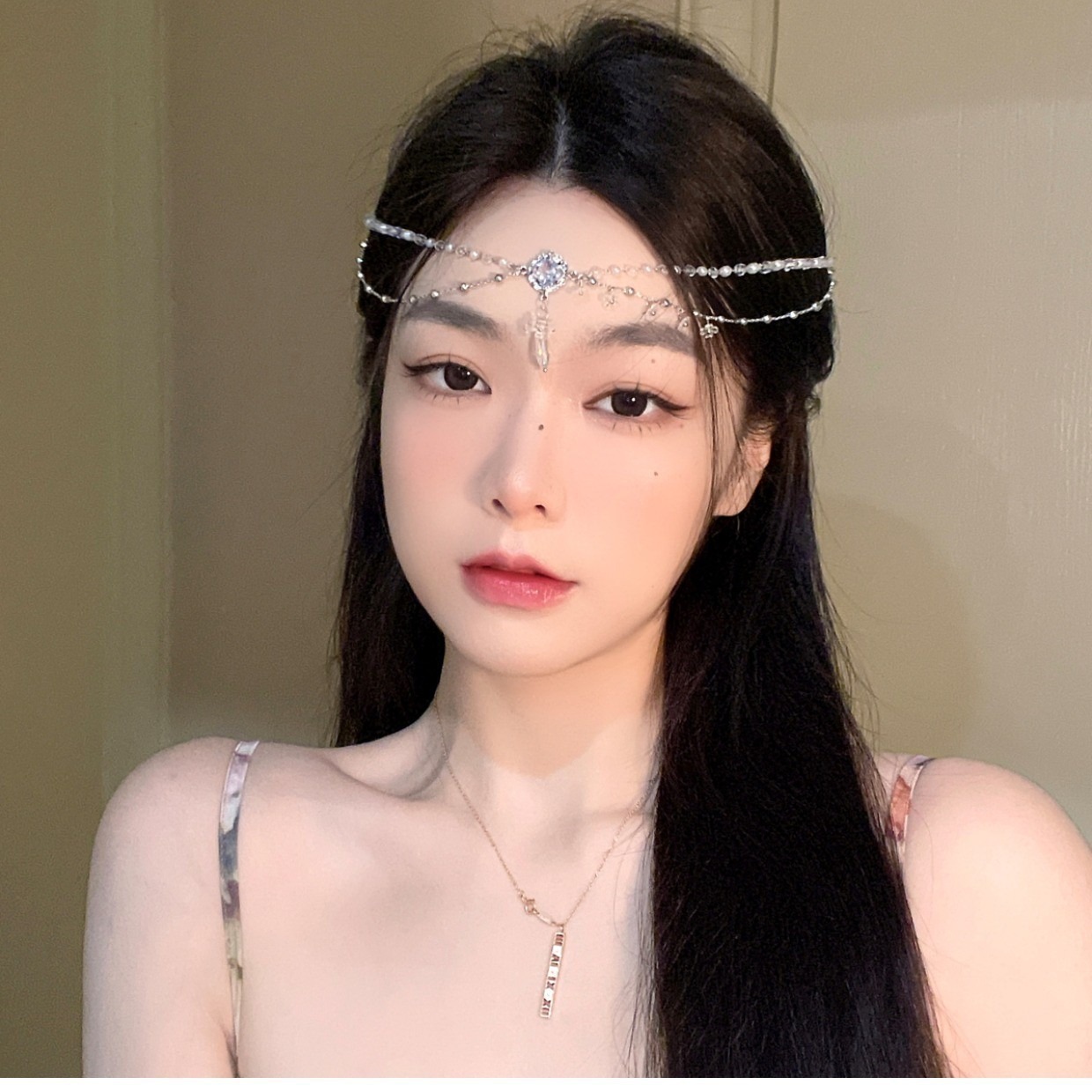 European and American Export Hot-Selling Fashion Flower Tassel Exotic Headdress Bohemian Multi-Layer Bridal Crystal Head Chain