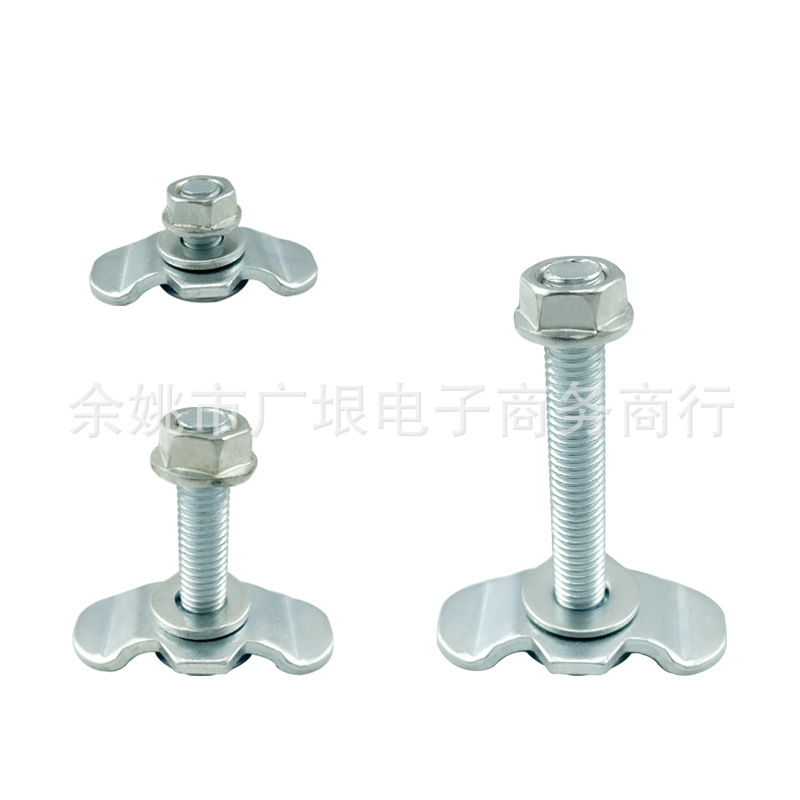 M8 아연 도금 나사 조인트 RV 오프로드 차량 수정 수하물 가방 고정 L 레일 알루미늄 합금 트랙 액세서리