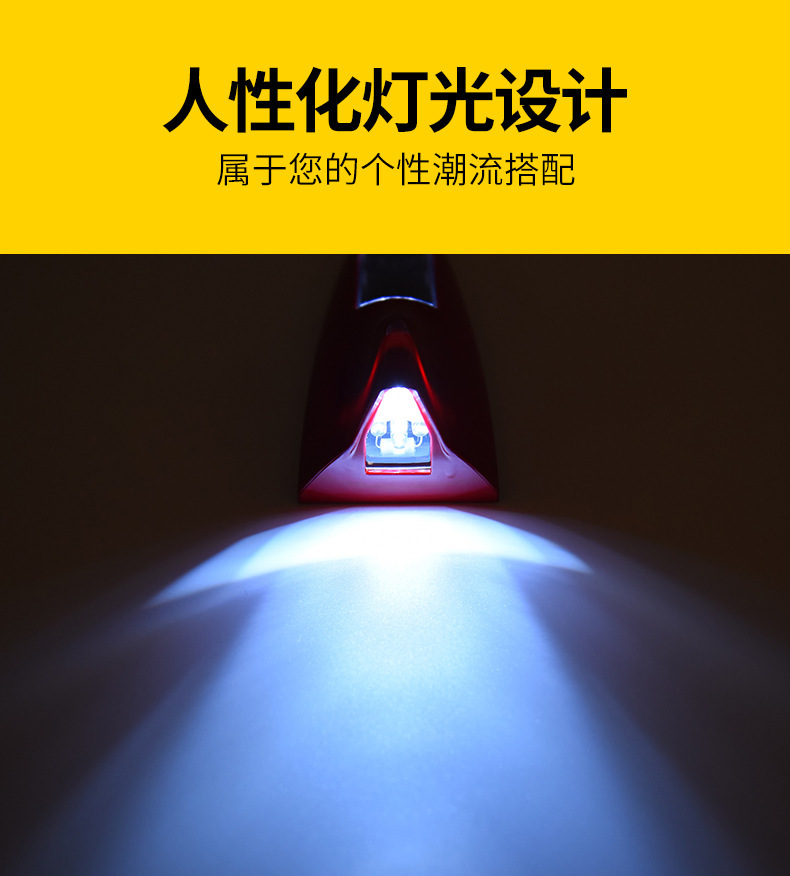 Car decorative lights solar shark fin antenna roof tail modification lights anti-collision LED flash 8 lights
