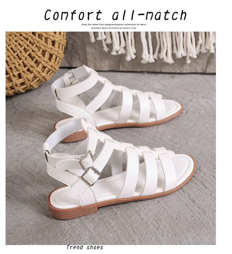 Women's Roman Style Solid Color Round Toe Roman Sandals display picture 28