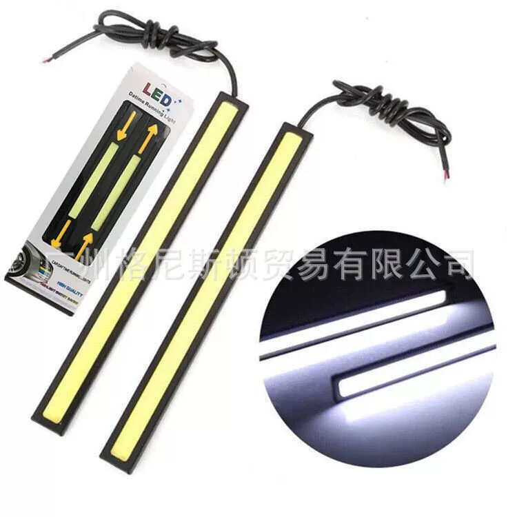 Автомобильный дневной ходовой светильник COB 17 см, мощный водонепроницаемый COB-фонарь для мотоцикла, декоративный, модифицированный, высокой яркости, водонепроницаемый