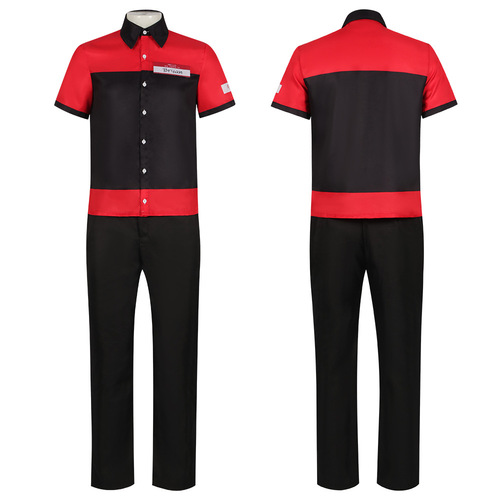 cos服曼尼汉堡店店员BryanTyler员工服布莱恩泰勒全套cosplay服装