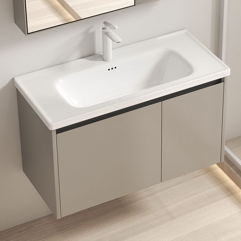Lavabo combinación baño gabinete de baño Acero inoxidable integrado lavabo cerámica moderno simple 36cm ancho