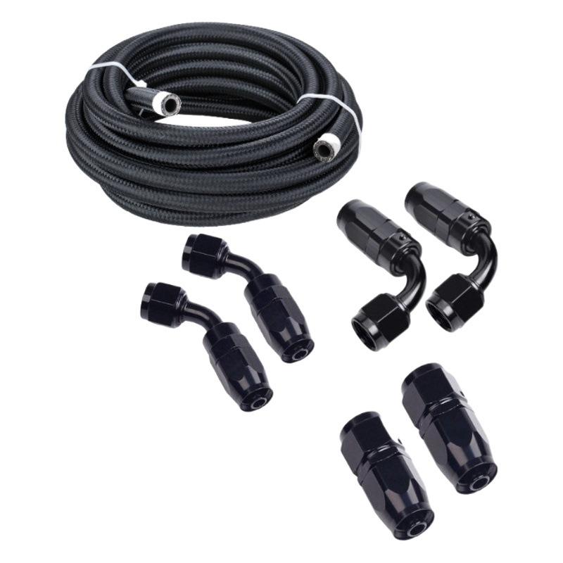 Haofa transfronterizo coche modificación AN6AN8AN10 nylon/alambre de acero de goma tejida tubo de refrigeración de aceite 6 juntas traje