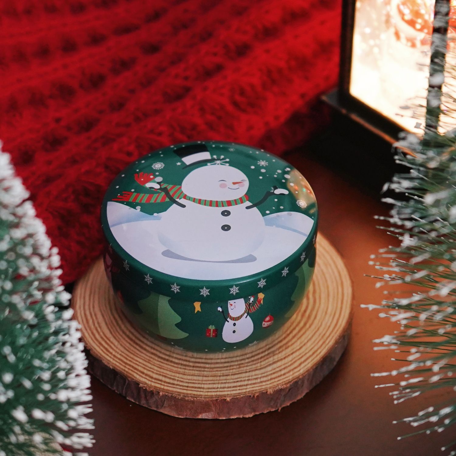 Navidad caja de regalo de vela de banano set romántico no humo perfume adornos regalo de mano vela doméstica de Navidad al por mayor