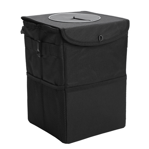 Car Trash Can Cross-Border Oxford Cloth Multifunctional Washable Folding Hanging Flip Cover Waterproof Car Storage Trash