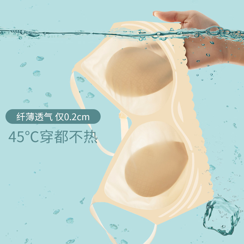 Lightweight, Breathable, Seamless Bra That Minimizes the Appearance of Large Busts, Thin Cups, Anti-Exposure, Wireless, Soft Support, Zero Restraint Bra