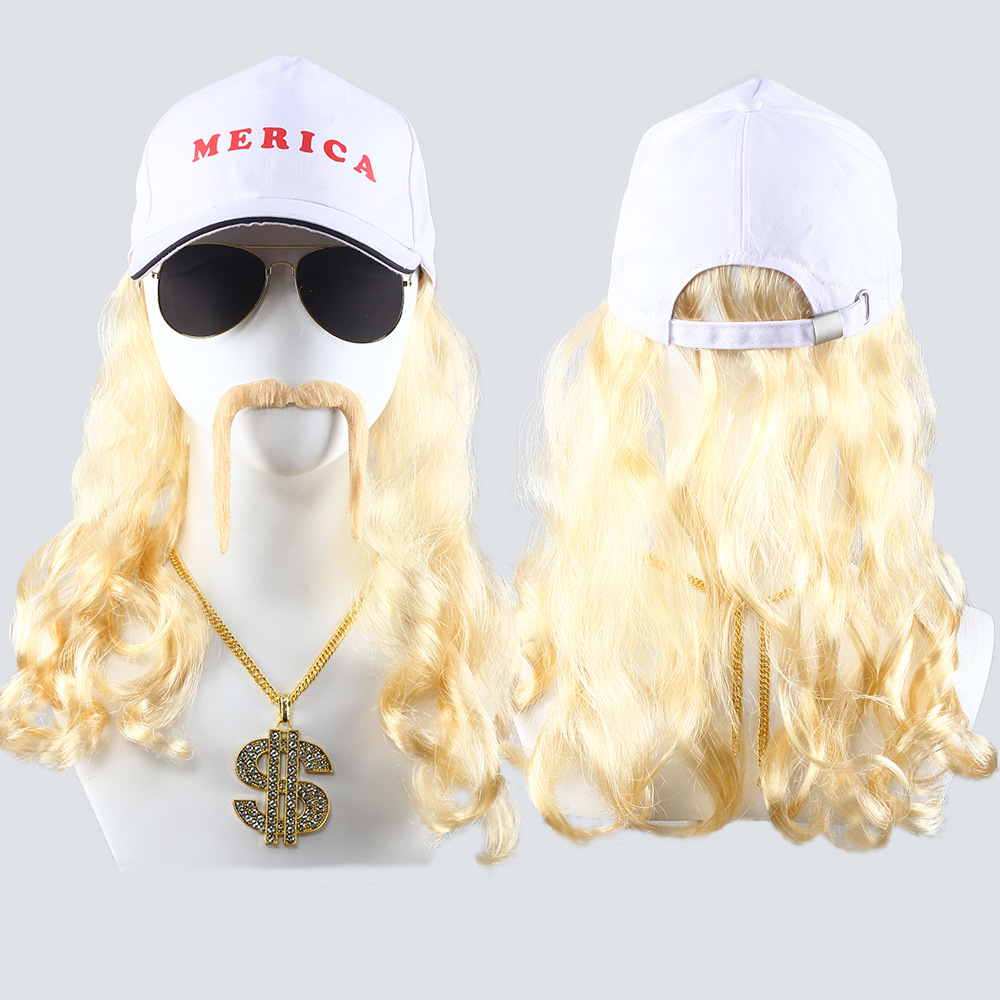 White letter wig cap (without accessories)