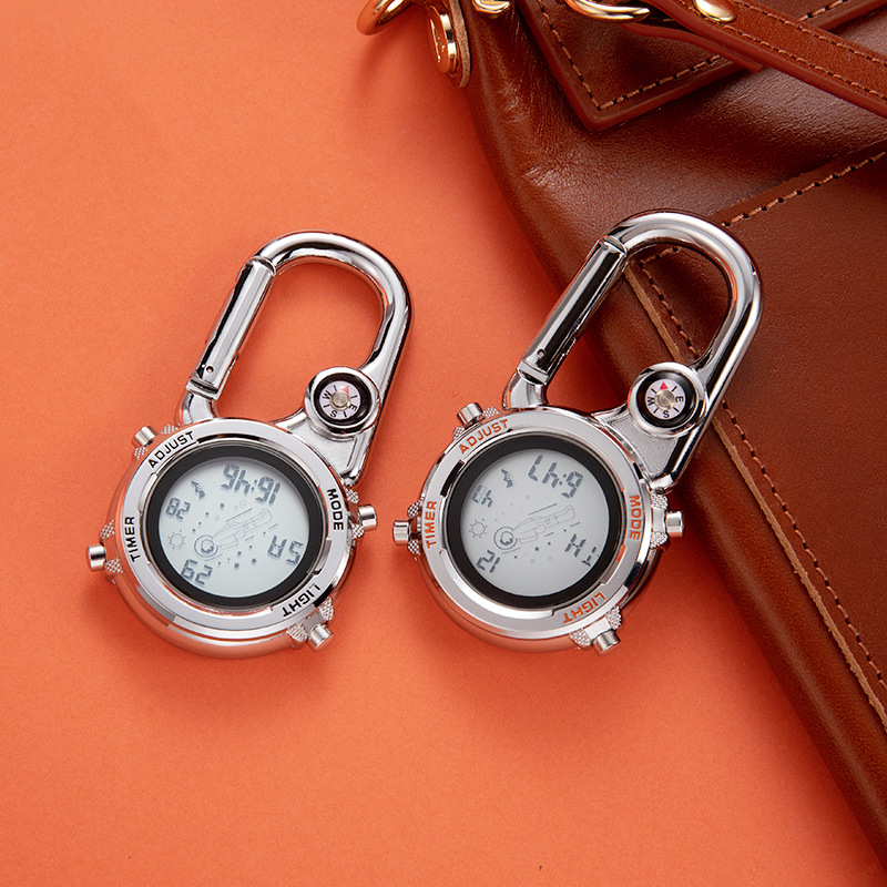 Factory Straight Hair Multifunctional Metal Hook Pocket Watch Mountaineering Outdoor Multi-Size Metal Rock Climbing Watch