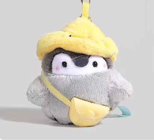 Viajes japoneses pingüinos lindos muñecas mochilas llaveros bolsos de pareja muñecas de peluche colgantes