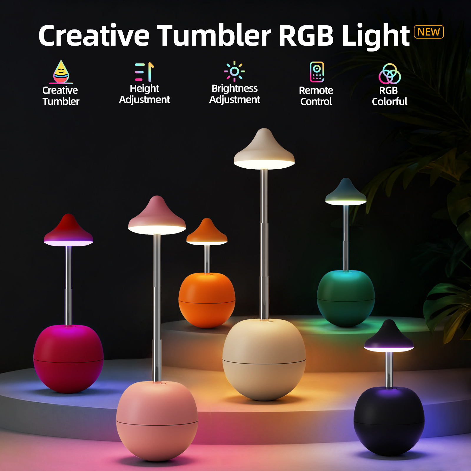 New Cross-border Rechargeable Night Light For Bedroom Lighting, Creative Decorative Remote-controlled Bedside Ambiance_voghion.com