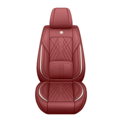 Four Seasons Pad Five-Seater Car Cushions and Seat Covers for - single-seat-martha-red-nappa-leather