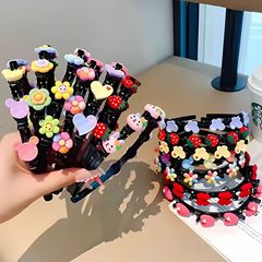 儿童发箍网红女童可编发头箍发饰卡通可爱公主夏季碎花器编织