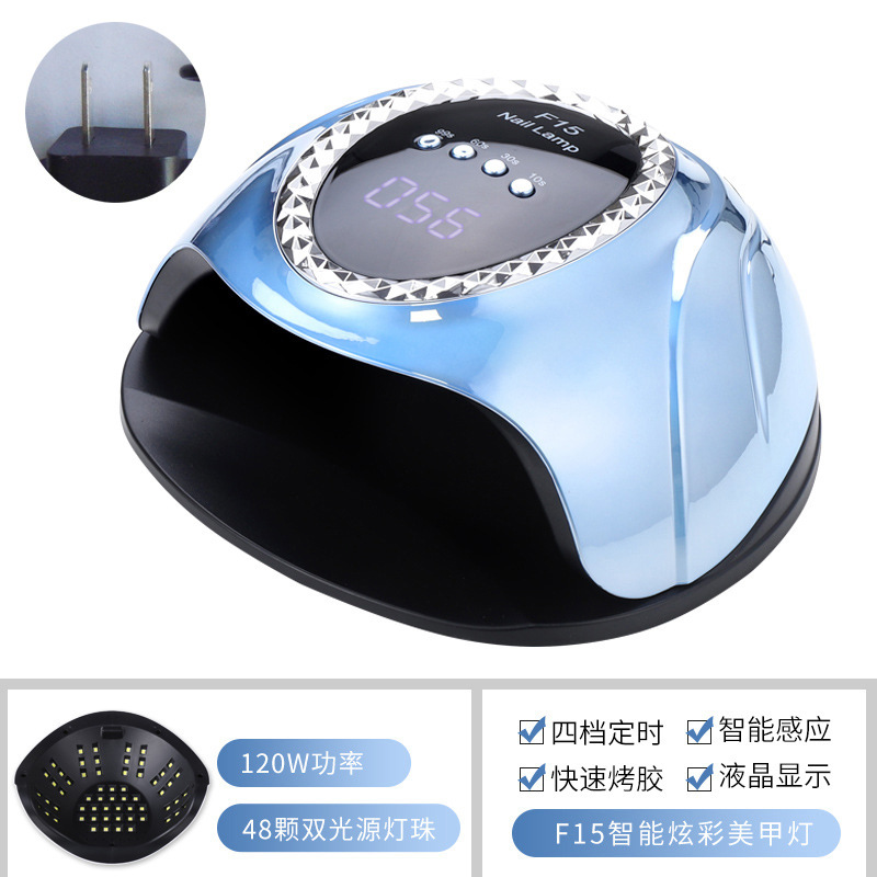 Lámpara de uñas de alta potencia, sensor inteligente, sincronización, fototerapia, máquina de uñas, lámpara de horneado de uñas LED, no máquina de uñas de mano negra