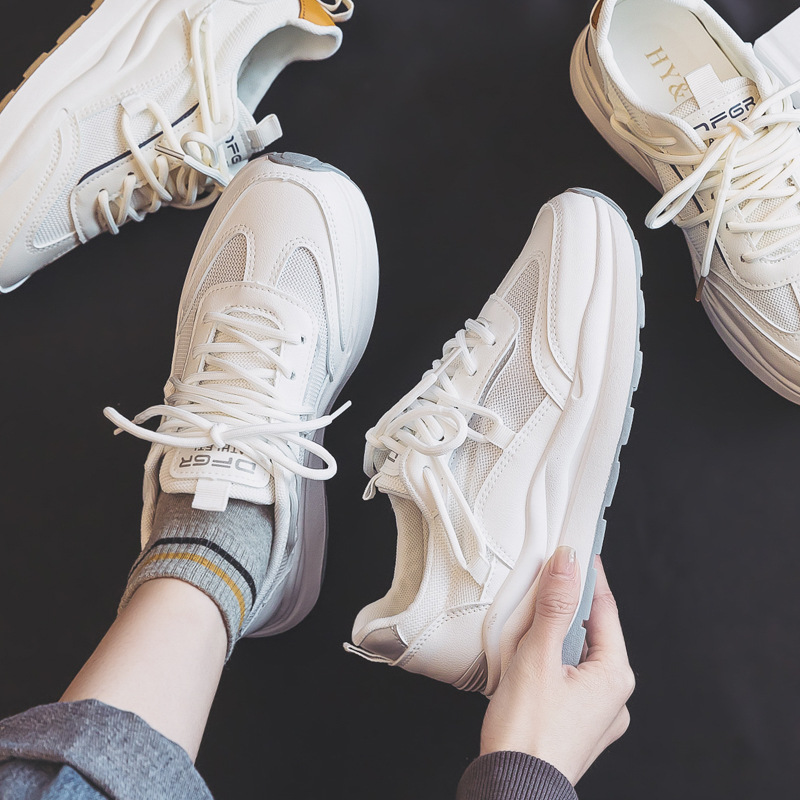 Forrest Gump schoenen voor dames 2023 nieuwe lente nieuwe ademende mesh sportstijl witte schoenen ins trend groothandel_voghion.com