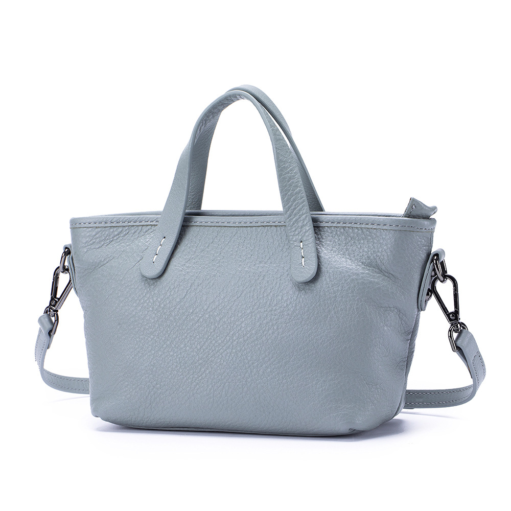 New Fashion Women's Handbag Top Grain Cowhide Crossbody Bag Large Capacity Commuter Bag Genuine Leather Texture Tote - Thumbnail 6