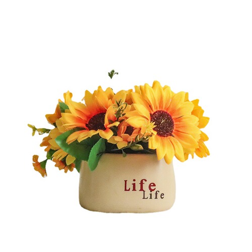 life ceramic basin one piece drop-shipping small flower fake flower pot plant simulation flower live broadcast room decoration decoration