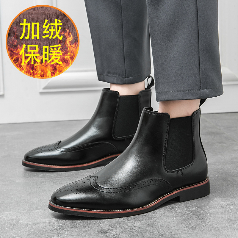 Otoño y invierno transfronterizos nuevas botas Chelsea para hombres botas retro británicas para hombres botas comerciales simples