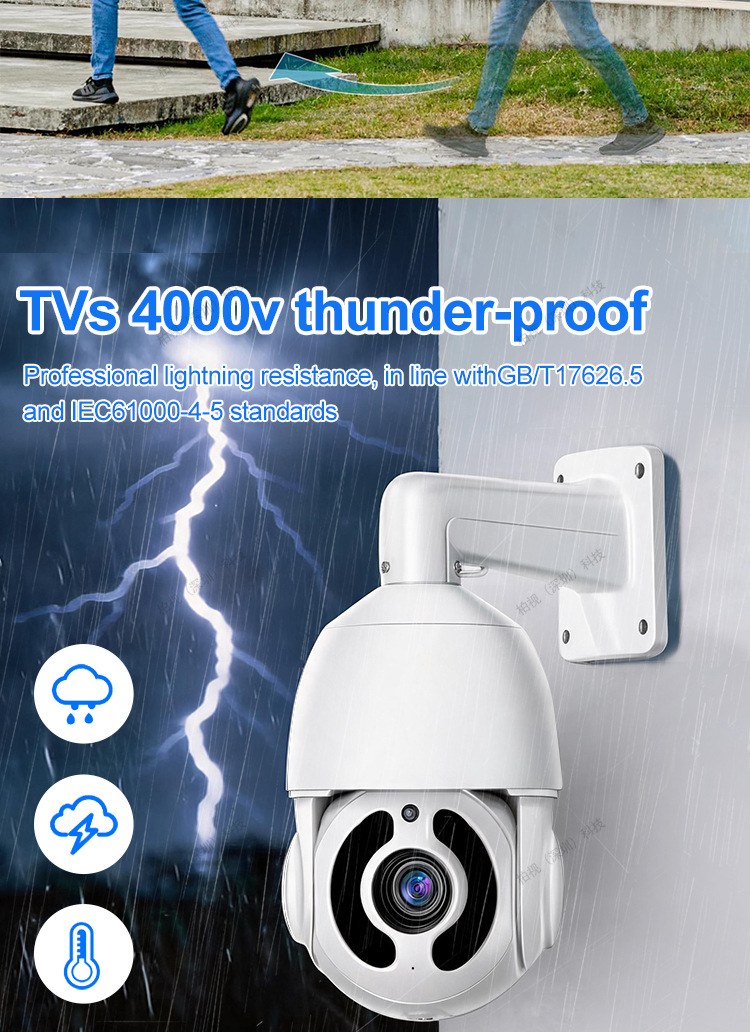 Çapraz Sınır Outdoor 360 Derece Optik Zoom IP Bulut PTZ Kapalı Devre Televizyon Kamerası Outdoor Full HD Infrared Gece Görüşü POE