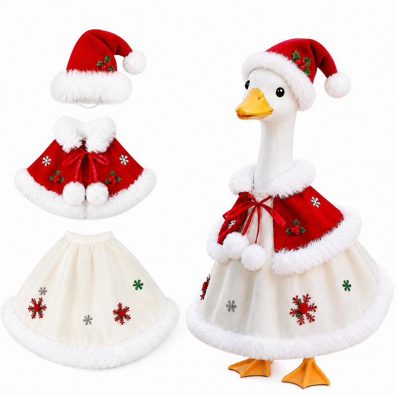 Cross-Border Amazon Porch Goose Costumes Halloween Thanksgiving Christmas Goose Outfits Garden Goose Decorations Cross-Border Amazon Porch Goose Costumes Halloween Thanksgiving Christmas Goose Outfits Garden Goose Decorations