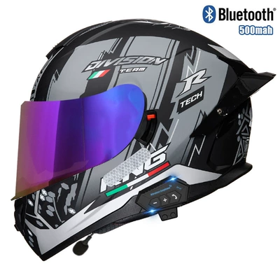 Motosiklet kaskı (dəbilqə) – car helmet - gray-pioneer-color-mirrorbluetooth-m