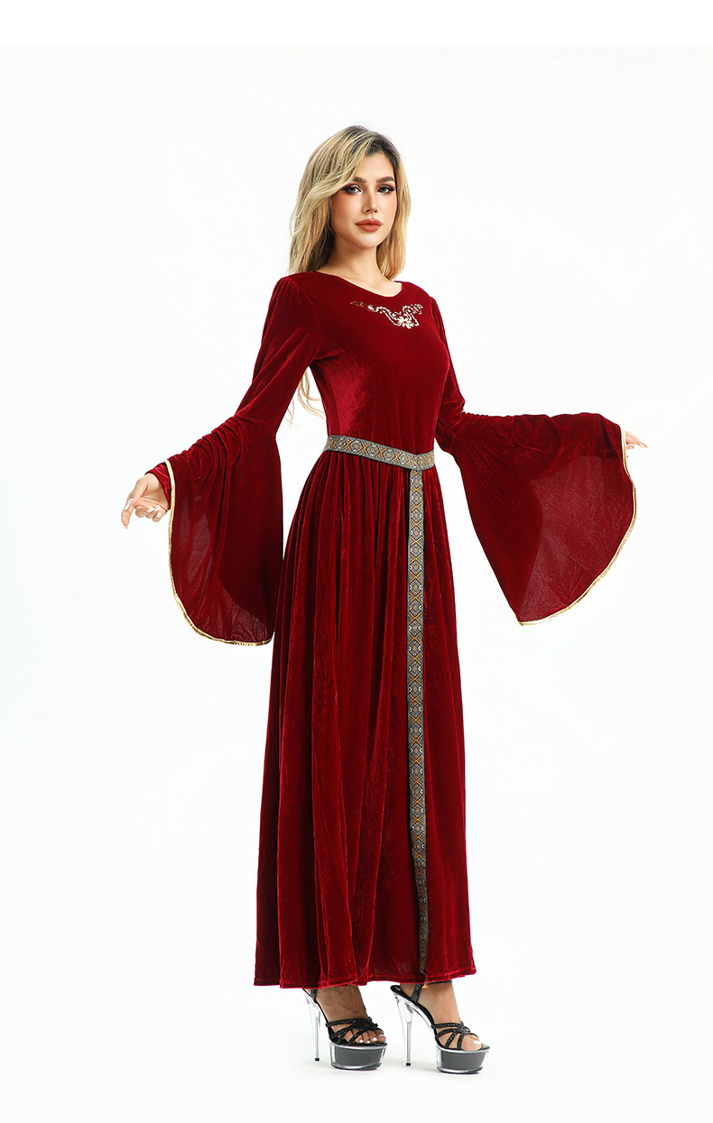 20.26million Costume Vintage Court Style European Farm Peasant Medieval Renaissance Dress_ecoleips.com