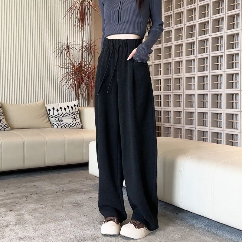 Plus-Size Banana-Shaped Casual Pants for Women, Spring 2026 New Style, Pear-Shaped, Slimming, Loose, Drapey, Straight Wide-Leg Pants Plus-Size Banana-Shaped Casual Pants for Women, Spring 2026 New Style, Pear-Shaped, Slimming, Loose, Drapey, Straight Wide-Leg Pants